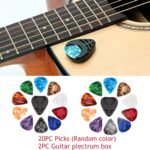 5Pcs/10Pcs/20Pcs Guitar Picks And Pick Holder Set, For Acoustic Guitar Electric Bass Ukulele Easy-To-Stick Bracket Random Color + 1Pc/1Pcs/2Pcs Guitar Pick Box - Image 8