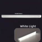 Led Voice Control Human Sensing Light, Modern Stripe Pattern, Independent Ceiling Installation, Adjustable Lighting, Brushed Metal Trim, Plastic Lampshade, Rechargeable Lithium Battery, Usb Charging, Suitable For Bedroom, Kitchen, Living Room - White Light/Warm Light, Nonzhu - Image 9