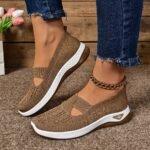 Women'S Slip-On Casual Sneakers - Breathable Fabric Upper & Eva Cushioned Sole, Low-Top Comfortable Walking Shoes For All-Season Wear, Multi-Color Options, Ladies Sneakers - Image 13
