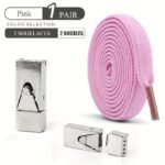 1 Pair Free-Tie Shoelaces Set, 2Pcs Elastic Shoelaces & 2Pcs Shoelaces Buckles For Sneakers Canvas Shoes, Street Style - Image 13