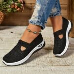 Women'S Slip-On Casual Sneakers - Breathable Fabric Upper & Eva Cushioned Sole, Low-Top Comfortable Walking Shoes For All-Season Wear, Multi-Color Options, Ladies Sneakers - Image 7