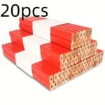 10Pcs, 20Pcs/Pack Woodworking Pencils, Flat Black Octagonal Carpenter Pencils, Woodwork Marking Pens With Refillable Black Lead - Image 3