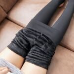 Women'S High-Waisted Thermal Pantyhose - Soft Stretch Leggings For Winter Warmth, Solid Color, Elastic Fit, Machine Washable, Polyester & Spandex Blend, Fleece Lined Leggings - Image 6