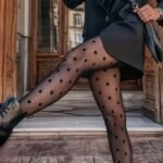 1 Pair Of Chic Polka Dot Sheer Tights For Women - Elegant & Sexy High-Waisted Pantyhose, Lightweight Nylon/Spandex Blend, Perfect For Daily Fashion, Hand Washable