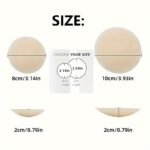 1Pc Seamless Silicone Nipple Covers, Invisible & Reusable Anti-Convex Pasties In Light Beige, Skin-Tone, And Dark Brownish-Red, Hand-Washable Women'S Lingerie Accessories - Image 6