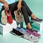 Women'S Breathable Slip-On Sneakers - Lightweight Knit Casual Shoes With Arch Support, Machine Washable & All-Season Comfort, Multi-Color Options For Casual Attire, Ladies Sneakers, Stylish Slipons, Comfortable Fit, Comfort Seekers