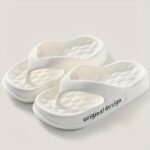 Simple Letter Print Flip Flops, Casual Clip Toe Summer Shoes, Comfortable Indoor Home Slides - Image 5