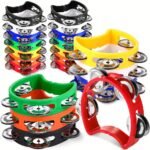 1Pc Adult Tambourine With 4 Bells - Heavy-Duty Abs Construction, Portable Handheld Percussion Instrument For Live Performances, Concerts, Parties - Compatible With Drum Sets & Keyboards - Available In Red, Green, Blue, Yellow, Black - Ideal For Beginners & Professionals, Party Music, Vibrant Colors, Durable Construction, Musical Accessory, Professional Musicians