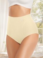 Meiyating Women'S High-Waisted Tummy Control Briefs - Ultra-Soft Seamless Underwear, Breathable No-Liner Design For All-Day Comfort, Elegant Solid Color (Black), Tummy Control Underwear, Comfortable Daily Wear, Sleek Highwaist, Smooth Fabric - Image 5