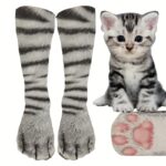 Magic Cat Interaction Toy - Cute Pet Paw Socks, Unisex Fashionable Animal Socks For Men And Women - One Size Fits All - Image 2
