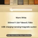 Usb Rechargeable Led Motion Sensor Night Light, Wireless Auto On/Off, Usb Charging, Warm White Light, Ultra-Thin Mount, For Cabinets/Stairs/Halls/Bedrooms - Image 11