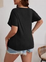 Plus Size, Plus Size Women'S Ruched Batwing Sleeve T-Shirt - Image 8