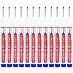 12Pcs Precision Deep Hole Markers - 20Mm Long Nib, Waterproof Ink Pens For Woodworking, Metal & Plastic - Red, Blue, Green, Black - Image 7
