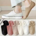 6-Pack Women'S Low-Cut Ankle Socks - Elegant Special Series, 6 Solid Colors (Black, Pink, Beige, Light Grey, White, Dark Brown) - Soft Breathable Comfort Fit, Minimalist Design For Everyday Casual & Formal Wear