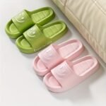 Chic Cartoon Face Slides - Soft Eva Material, Thick Sole Indoor Slippers For Couples, Comfortable And Stylish Bedroom Footwear, All-Season Wear - Image 12