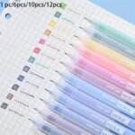 Colored Gel Pens 1/6/10/12 Pens Set And Refills