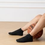 6/12 Pairs Men'S Soft Breathable Athletic Socks - Geometric Pattern, Low-Cut Design For Basketball & Football, Comfortable Polyester Blend, Black & White Options, Sports Socks, Sporty Style, Durable Knit - Image 10