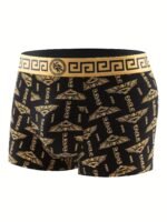 1Pc Men'S Flat Corner Underwear Black Golden Luxury Breathable High Elastic Underwear - Image 9