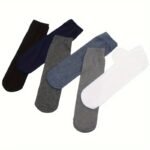 10 Pairs Of Men'S Solid Color Anti Odor & Sweat Absorption Thin Crew Socks, Comfy & Breathable Socks, For Daily & Outdoor Wearing, Spring And Summer - Image 10