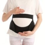 Adjustable & Breathable Maternity Belly Band - Postpartum Support For Pregnancy, Comfortable Knit Polyester, Black & White Design With Straps For Easy Wear, Maternity Belly Support|Practical Maternity Wear|Breathable Fabric - Image 6