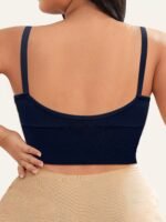 Single Pack 1Xl-4Xl Women'S Plus Size Solid Earth Tone Bra With Removable Pads And Adjustable Straps, Pullover Style Bra In 5 Colors For All Seasons - Image 9