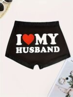 Valentine'S Day Letter Print Shorts Women - Image 7