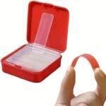 120Pcs Heavy-Duty Double-Sided Tape - Easy To Cut, Waterproof, Multi-Purpose For Kitchen & Bathroom Hooks, Sticks To Walls & Glass Without Drilling, Red Storage Box Included, Slim Bathroom Storage - Image 9