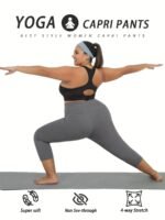 Plus Size Leggings For Women, Super Soft High Waisted Tummy Control Yoga Capri Pants, No See Through Workout Running Leggings - Image 7
