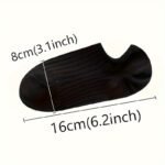 5 Pairs Unisex No-Show Socks - Breathable Sweat-Resistant Anti-Odor Invisible Invisible Socks For Men & Women, Solid Colors (Black, Pink, Grey, Beige, White) - Machine Washable Boat Socks For Casual & Formal Wear - Image 4