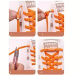 1 Pair Vibrant Elastic No-Tie Shoelaces For Sneakers - Quick & Easy Slip-On Design, Durable Acetate Fiber, Assorted Colors - Image 14