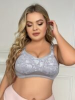 Plus Floral Seamless Push-Up Bra, Wire-Free Bra, Comfortable And Breathable Underwear - Image 9