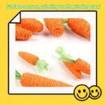 1Pc Carrot-Shaped Cat Chew Toys, Interactive Paper Rope Pet Play Toy With Built-In Bell, Durable Teaser Plaything For Kittens And Cats - Image 6