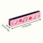 Pack Of 1 Wooden Harmonica Toy For Kids, 16-Hole Musical Instrument, Educational Party Favor, Beginner'S Easter Gift, Random Color - Image 2