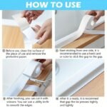 Easy-Install Waterproof Sealing Strip - Self-Adhesive White Pvc, Perfect For Showers, Sinks, Kitchens & Bathtubs - Home & Commercial Use - Image 10