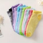 10-Pack Women'S Ankle Socks In Candy Color With Heart Bow Stripes, Soft And Comfortable Casual Style Perfect For Valentine'S Day Gift Or Casual Attire - Image 4
