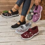 Women'S Casual Sneakers - Breathable Low-Top Shoes With Rubber Sole, Fabric Upper & Lining, One-Snap Closure, All-Season Comfort For Casual Attire - Image 10