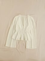 Elegant V-Neck Tie-Waist Blouse With Ruffled Sleeves And Lace Detail - Light Blue, Perfect For Spring/Summer, Adult Women'S Clothing, Casual Attire|Ruffled Sleeve Top|Lace Detail Top, Ladies Blouses - Image 7