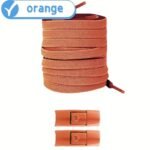1 Pair Easy-Install Elastic No-Tie Shoelaces With Secure Press Buckle - Lightweight, Durable Polyester In Orange For Sneakers, Hiking & Casual Shoes - Handwashable/Dry Cleanable, Leisure Style - Image 23