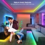 Rgb+Ic Led Strip Light With App Control, 3-Key Remote, Multi-Mode Dimming, Music Sync, Usb Powered, Non-Waterproof, Built-In Mic, For Pc, Tv, Bedroom, Dining, Living, Gaming, Bar, Party - Indoor Use, 99.97Cm-10.0Meter - Image 5