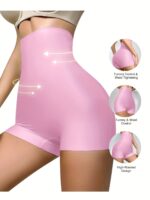 High-Waist Seamless Shaping Shorts For Women - Comfortable, Butt-Lifting, Slimming, And Posture-Adjusting Underwear, 1Pc, Solid Color, Adjustable Fit, Sports Shorts | Seamless Design | Polyester Blend - Image 5