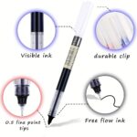 30Pcs/10Pcs Direct Liquid Quick Drying Ballpoint Pen, 0.5Mm Black, Blue, Red. Brush Questions To Write Homework Gel Pen, School Office Writing Stationery Gel Pen, A Good Pen To Write - Image 4