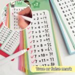 14Pcs Multiplication Flash Card Set With Self-Check & Scoring - Includes Storage Ring, Dry Erase Markers - Ideal For Classroom & Home Learning, Perfect Gift For Students - Image 5
