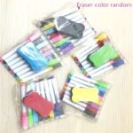 8 Pcs Scratch-Free Erasable Whiteboard Pens - Color Random Set, Easy To Wipe Board Eraser, Magnetic Erasable Markers - Office Supplies - Image 4