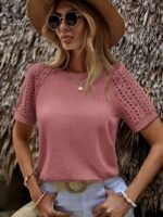 Women'S Hollow Short-Sleeve T-Shirt - Image 3