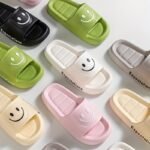 Chic Cartoon Face Slides - Soft Eva Material, Thick Sole Indoor Slippers For Couples, Comfortable And Stylish Bedroom Footwear, All-Season Wear - Image 2
