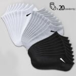 10/20 Pairs Of Men'S Breathable Socks - Comfortable Blend Of Polyester And Spandex, Solid Color Design, Lightweight Knit, Suitable For Casual Wear, Daily Socks | Minimalist Socks | Durable Fabric, Simple Design, Soft Fabric, Active Lifestyle - Image 5