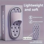 Women'S Thick Sole Non-Slip Eva Slippers - Soft Cushioned Indoor/Outdoor Beach Sandals, All-Season Comfort With Ergonomic Design, Solid Color For Home & Casual Wear, Indoor Slippers | Simple Slipon Design | Durable Slippers, Ladies Slippers - Image 9