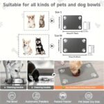 1Pc Quick Dry Diatomaceous Earth Pet Feeding Mat - Splash-Proof, Absorbent, Easy To Clean, For Dogs And Cats, Herring Bone Pattern With Paw Print Design, Black, Washable Pet Feeding Mat - Image 3