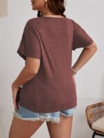 Plus Size, Plus Size Women'S Ruched Batwing Sleeve T-Shirt - Image 7