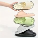 Women'S Thick Sole Non-Slip Eva Slippers - Soft Cushioned Indoor/Outdoor Beach Sandals, All-Season Comfort With Ergonomic Design, Solid Color For Home & Casual Wear, Indoor Slippers | Simple Slipon Design | Durable Slippers, Ladies Slippers - Image 2